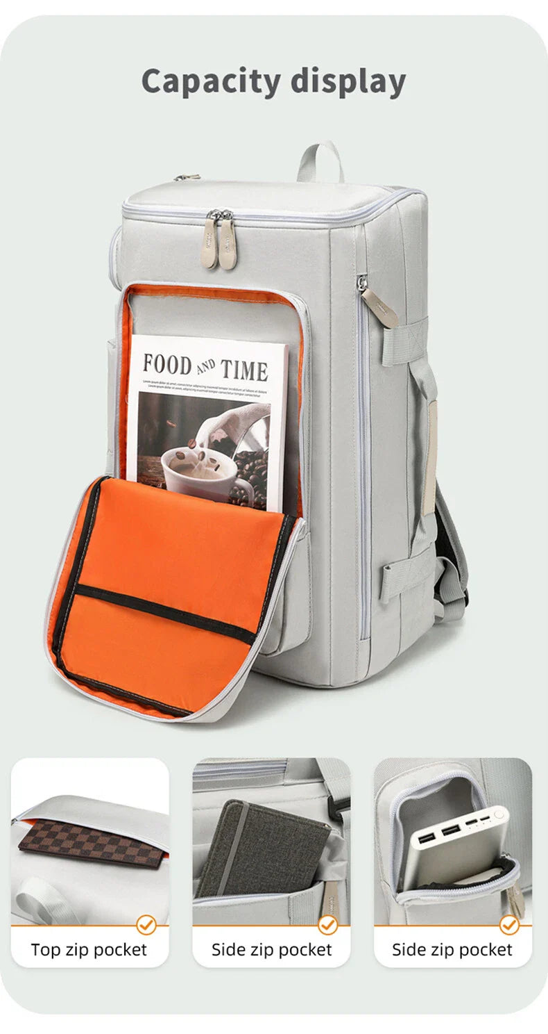 Sac à Dos de Voyage Multifonction Gris